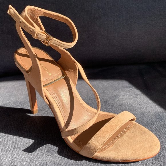 BCBGMAXZRIA Amilia Suede Tea Rose Heels Women's Size 5.5 - Picture 3 of 8